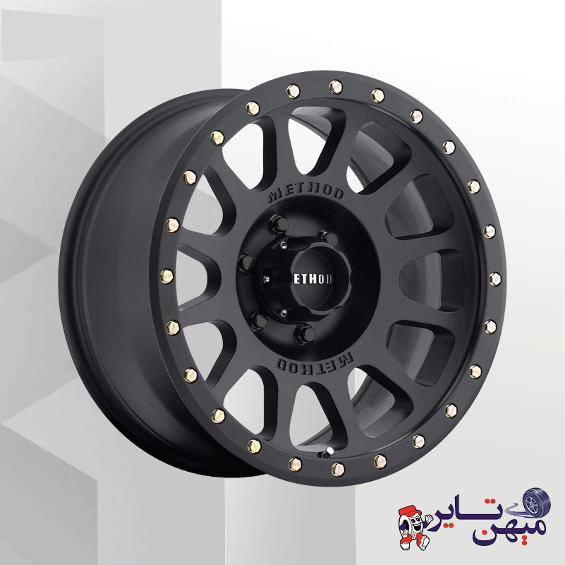 رینگ METHOD مدلX02C MATT BLACK سایز 18